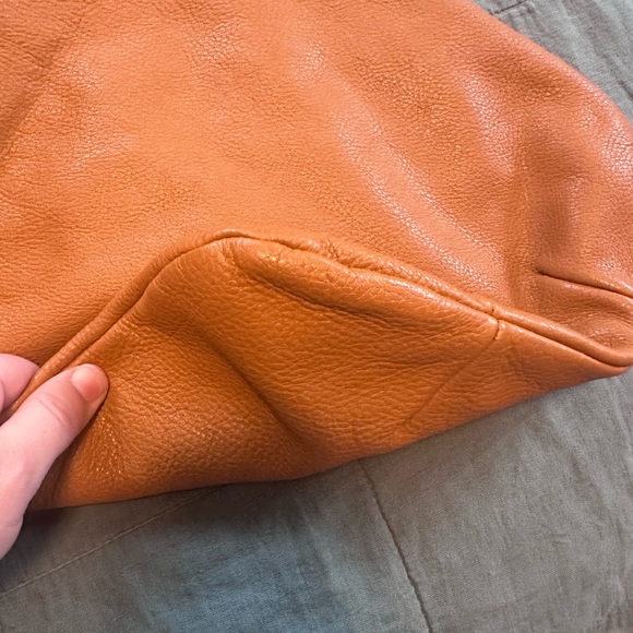 Clare V. Veronique Crossbody Tote Bag Tan Pebble Leather - Picture 3 of 15